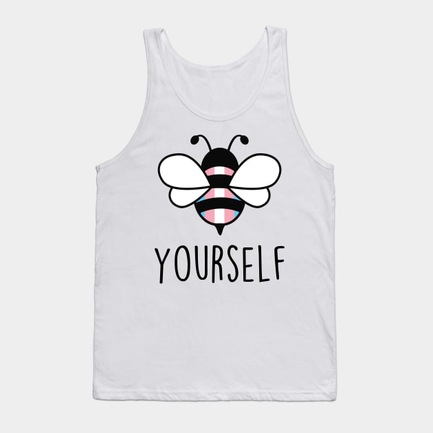 Cute Bee YourSelf Transgender Bee Gay Pride LGBT Rainbow Gift Tank Top by Lones Eiless